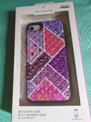 IPhone 7/8 Phone Case Quilted Vera Bradley Purple Pink Colorful Pattern Design  • $8.99