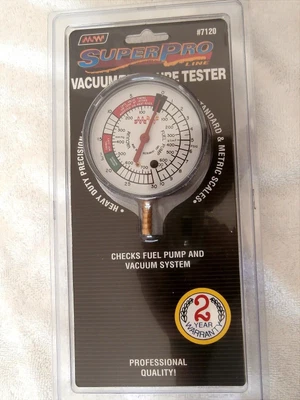 $11.99 • Buy NEW Make Waves VACUUM  & FUEL PUMP PRESSURE TESTER, SuperPro # 7120 