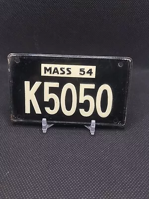 Massachusetts 1954 WHEATIES CEREAL BICYCLE License Plate # K5050 • $10