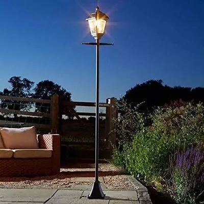 Solar Powered Vintage Style Lamp Post Victorian Style Street Light Garden Decor • £75.99