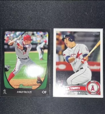 Mike Trout Rookie Cards ( TOPPS #us175 & Bowman #101) • $500