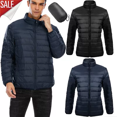 Men's Packable Duck Jacket Winter Coat Jacket Bubble Nylon Coat Zipper Warm Hot • $30.29