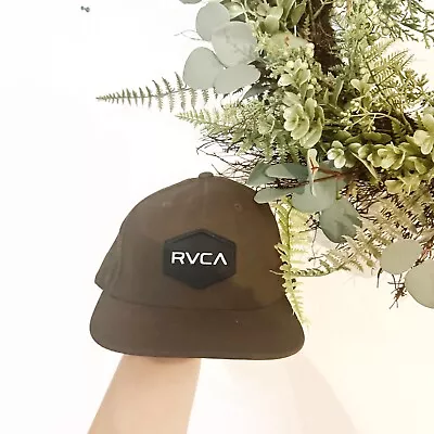 RVCA Cap Adult One Size Brown Logo Snapback Hat Wool Blend Outdoors Casual • $8.80