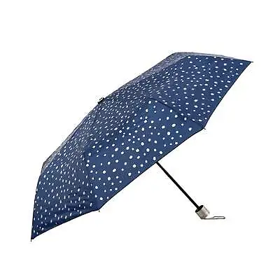 $24.95 • Buy UPF50+ Clifton Mini Maxi Folding Compact Silver Spots Navy Umbrella