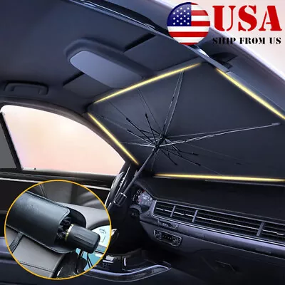 52  Foldable Car Windshield Sunshade Front Window Cover Visor Sun Shade Umbrella • $11.65