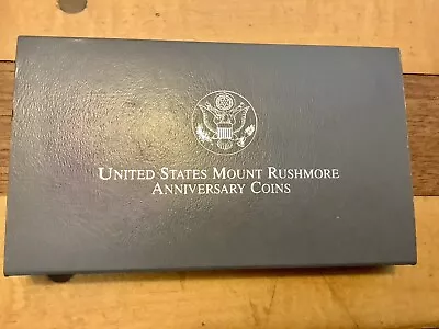 1991 US Mint Mt Rushmore Anniversary 2 Coin Set W/ Box • $50