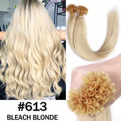 £161.38 • Buy 7A Russian Pre Bonded Nail U Tip Keratin Human Hair Extensions Remy Hair Caramel