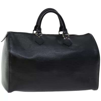 LOUIS VUITTON Epi Speedy 35 Hand Bag Black M42992 LV Auth Bs12342 • $250