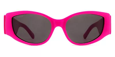 Balenciaga BB0258S Sunglasses Women Fuchsia Gray Oval 58mm New & Authentic • $376.62