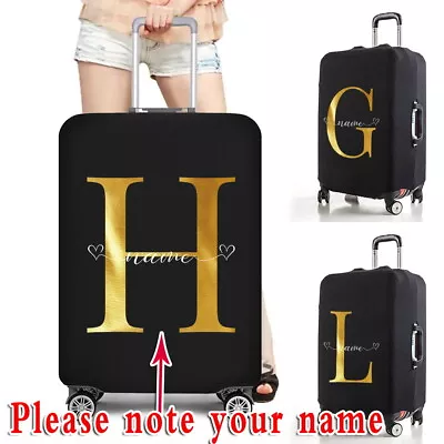 Personalised Custom Name Travel Suitcase Trolley Cover Luggage Protective Cover • £8.99
