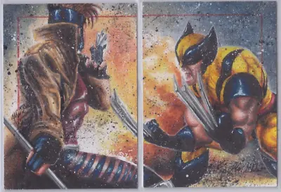 Glebe Wolverine Gambit Marvel Greatest Battles 2 Card Sketch Card • $2000