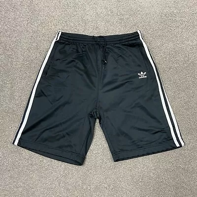Vintage Adidas Soccer Training Sweat Shorts Mens Medium Black Trefoil • $11.99