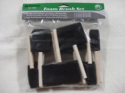 $11.95 • Buy Max Energy 24 Piece Foam Brush Set Wood Handles 1 , 2 , 3  & 4  See Description