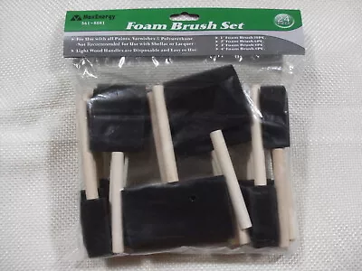 $11.95 • Buy Max Energy 24 Piece Foam Brush Set Wood Handles 1 , 2 , 3  & 4  See Description