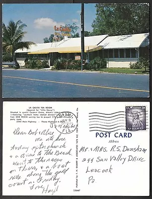 1960 Florida Postcard - Miami Coconut Grove - La Casita Tea Room  • $2.99