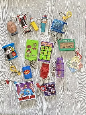 Lot Of 15 Basic Fun Vintage Keychains Kerplunk Yahtzee Ant Farm Toss Across • $125