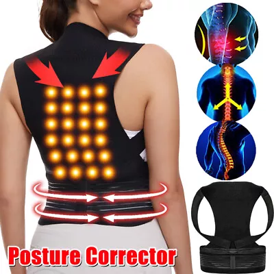 Magnets Heated Therapy Vest Posture Corrector Self Heating Back Support Brace  • $13.79