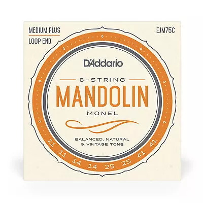 D'Addario EJM75C Mandolin Strings Monel Medium Plus 11-41 • $13.49