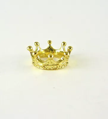 Dollhouse Miniature Golden Metal King's Or Queen's Crown J097 • $8.25