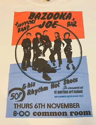 $16.73 • Buy   Bazooka Joe (Adam And The Ants / Sex PIstols) T SHIRT -NEW FLYER DESIGN 1976