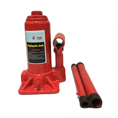 4 Ton Red Hydraulic Bottle Jack Portable Heavy Duty Lifting Equipment • £23.82