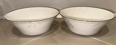 Mikasa Ovation Round Bowls With Floral Accents - Set Of 2 - CR007 Made In Japan • $19.99