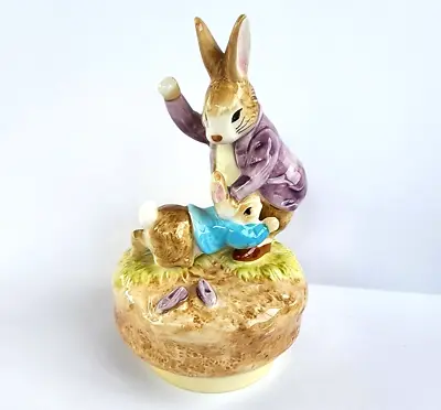 $29.99 • Buy Vintage Mr Benjamin Bunny & Peter Rabbit Musical Figure Collectible Schmid 1985