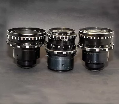 Set Of 3 Lenses MIR 11 2/12.5 VEGA 7 2/20 VEGA 9 21/50 For Camera Krasnogorsk-2 • $150