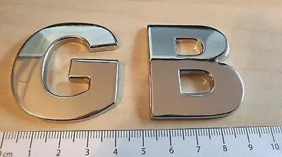 £5.89 • Buy NEW Quality Large GB Chrome Silver 3D Self-adhesive Car Letters Badge Emblem 