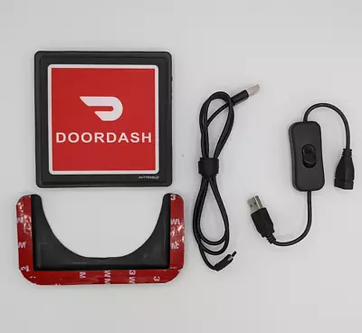 DoorDash Light Sign – Bright LED Amp For Door Dashers – Removable Rechargeable • $35