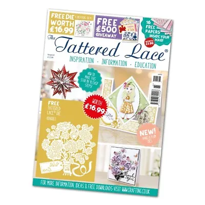 Tattered Lace Issue 61 Magazine With FREE Bouquet Die & FREE UK P&P - CLEARANCE • £6.99