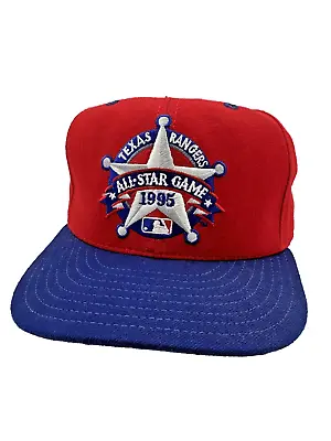 VTG NEW ERA Texas Rangers 5950 PRO MODEL ALL STAR GAME 1995 FITTED HAT 7.5 • $49.99