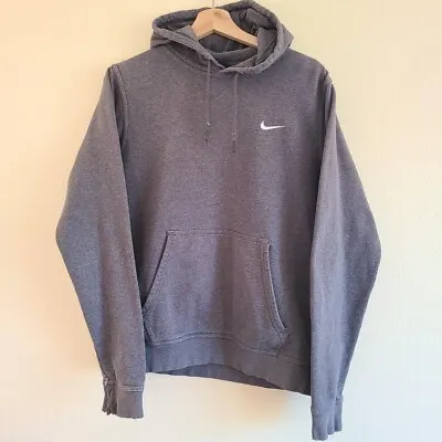 Nike Pullover Hoodie With Embroidered Swoosh Logo - Faded Gray - Men's Medium • $13