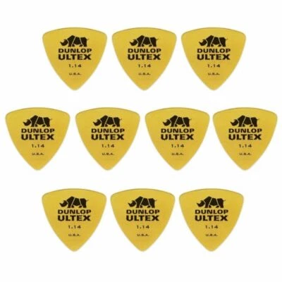 $9.94 • Buy 10 X Jim Dunlop Ultex Triangle 1.14MM Gauge Guitar Picks Plectrums, Bass