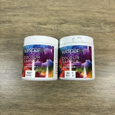 2 X Valspar Paint Tester Pot 236ml  Matt Base A  Arts & Crafts Decor Sensory • £5.99