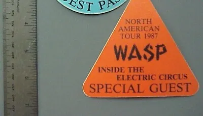 WASP Backstage Pass AUTHENTIC Inside The Electric Circus Orange Triangle  ! • $9.99