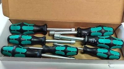New. Wera Nut Driver Set Of 7 Pieces SAE Hollow  395 HOLO/7 • $41.58