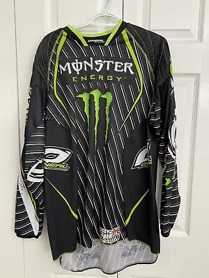 Monster Energy O'Neal MX Long Sleeve Motocross Jersey Mens L Black Green • $49.99