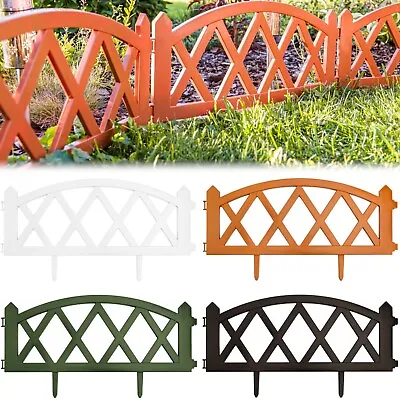 £22.11 • Buy Garden Fence Traditional Palisade 2.3m Decorative Hunter Fence Plastic 4 Color