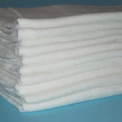 10 X Seconds Off White Muslin Squares Baby Muslins Cloths Nappy 70cm 100% Cotton • £8.99