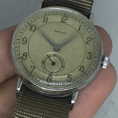 Rolex Marconi Manual Wind Movement Military Watch  34 Mm • $1458