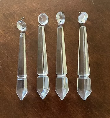 Lot (4) Vintage 7.5  Crystal Chandelier Prisms • $9.99