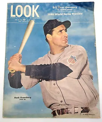 LOOK MAGAZINE | April 30 1946 | World Series Hank Greenberg Vs Ted Williams • $22