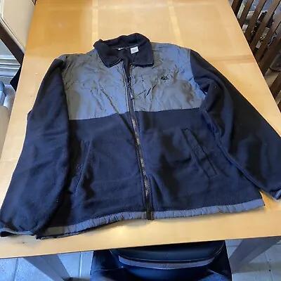 Snozu Jacket Mens Size XL Full Zip Fleece Black Grey • $24.99
