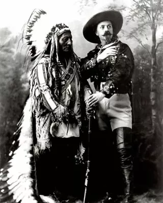 Native American Indian Sitting Bull And Buffalo Bill 10x8 Photo Art Print Poster • £4.50