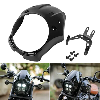 Front Headlight Fairing Cowl Covers For Honda Rebel CMX 300 500 2017-2023 Black • $45.69