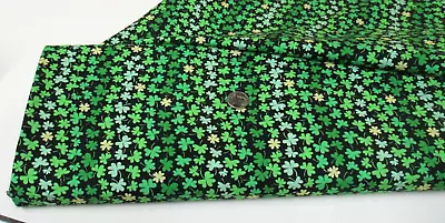 Freckle & Lollie Quilt-craft Fabric CLOVER OMBRE' Black 2 Yds (d-48) St. Pats • $10.77