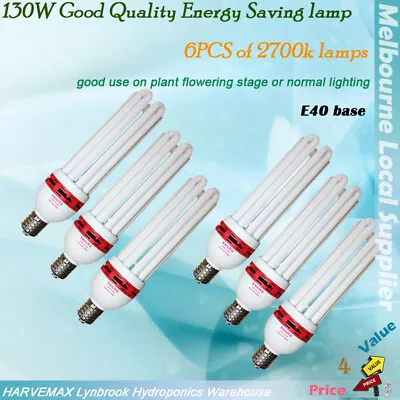 6pcs Of 130W 2700K CFL ENERGY SAVING LAMP GROW LIGHT FOR HYDROPONICS GROW ROOM • $162
