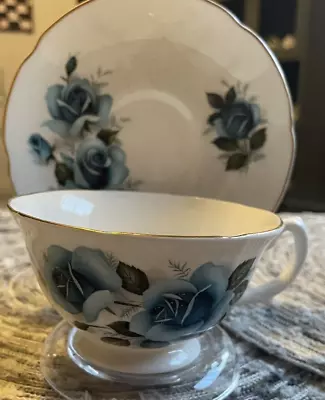 VINTAGE TEA CUP AND SAUCER MARLBOUROUGH 1950s • $22