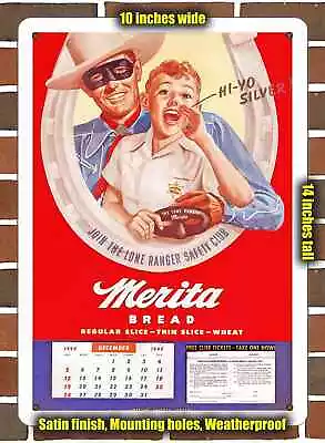 Metal Sign - 1948 Lone Ranger For Merita Bread- 10x14 Inches • $24.61